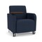Lesro Siena Lounge Reception Guest Chair W/ Swivel Tablet, 27 in W 29.5 in L 32.5 in H SN1101 - alternate 1